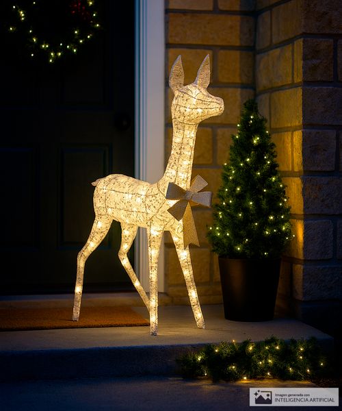 Figura venado con luz 110 cm