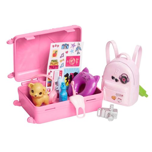 Barbie muñeca viajera con accesorios