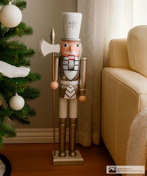 Cascanueces navideño champagne 61 cm