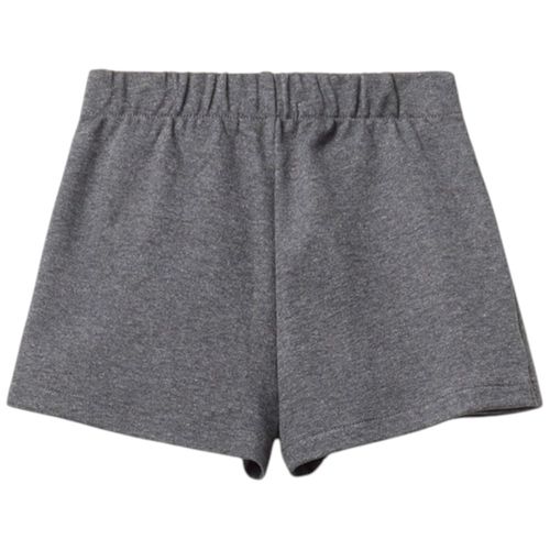 Falda short gris sólida para niña
