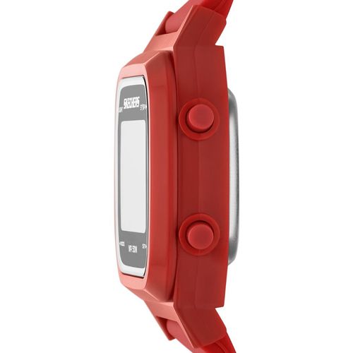 Reloj Skechers digital con correa de silicón roja para hombre