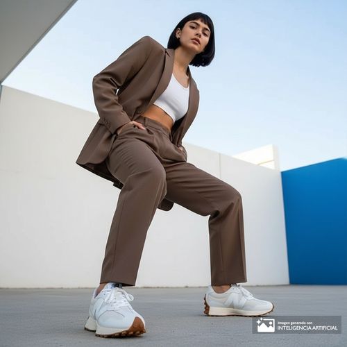 Zapato New Balance 327 casual color blanco para mujer