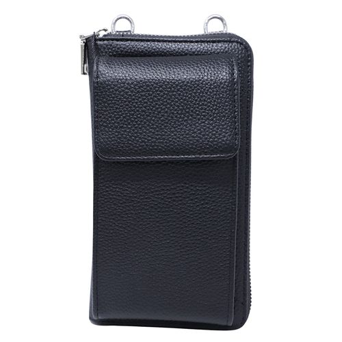 Billetera zip around Sabrina color negro para mujer