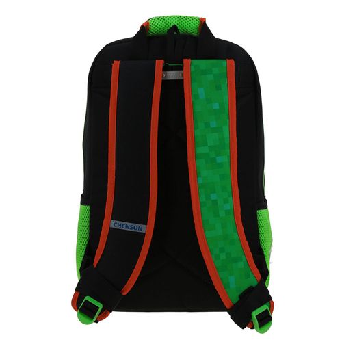 Mochila grande Minecraft plus verde estampada