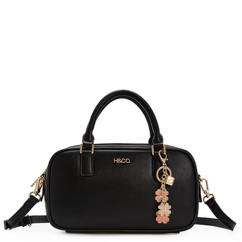 Cartera satchel H&Co Segi color negro para mujer