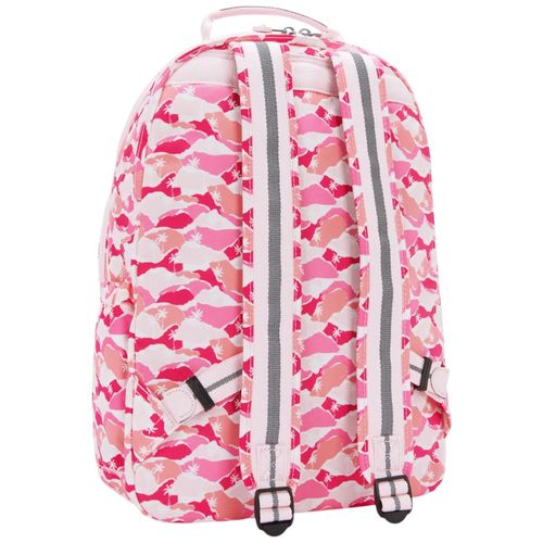 Mochila Kipling Seoul color rosa con estampado