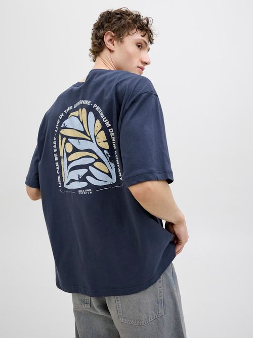 Camiseta Jack and Jones oversized fit con estampado floral para hombre