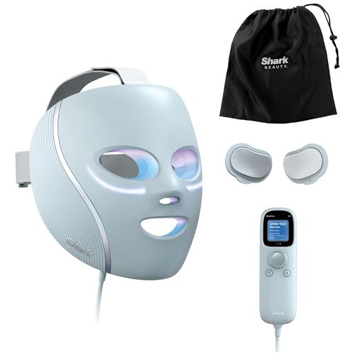 Máscara facial CryoGlow Shark con luz iQLED roja, azul e infrarroja