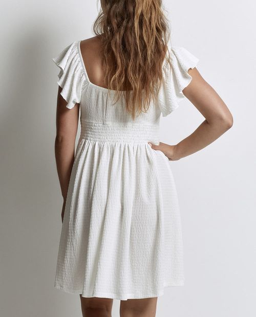Salida de baño Sfera estilo vestido blanco para mujer