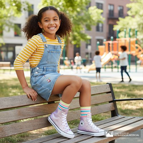 Zapato Converse Chuck Taylor All Star Altitude deportivo casual lila para niña