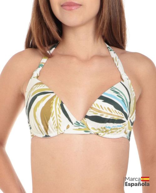 Top de Bikini Énfasis estampado para mujer