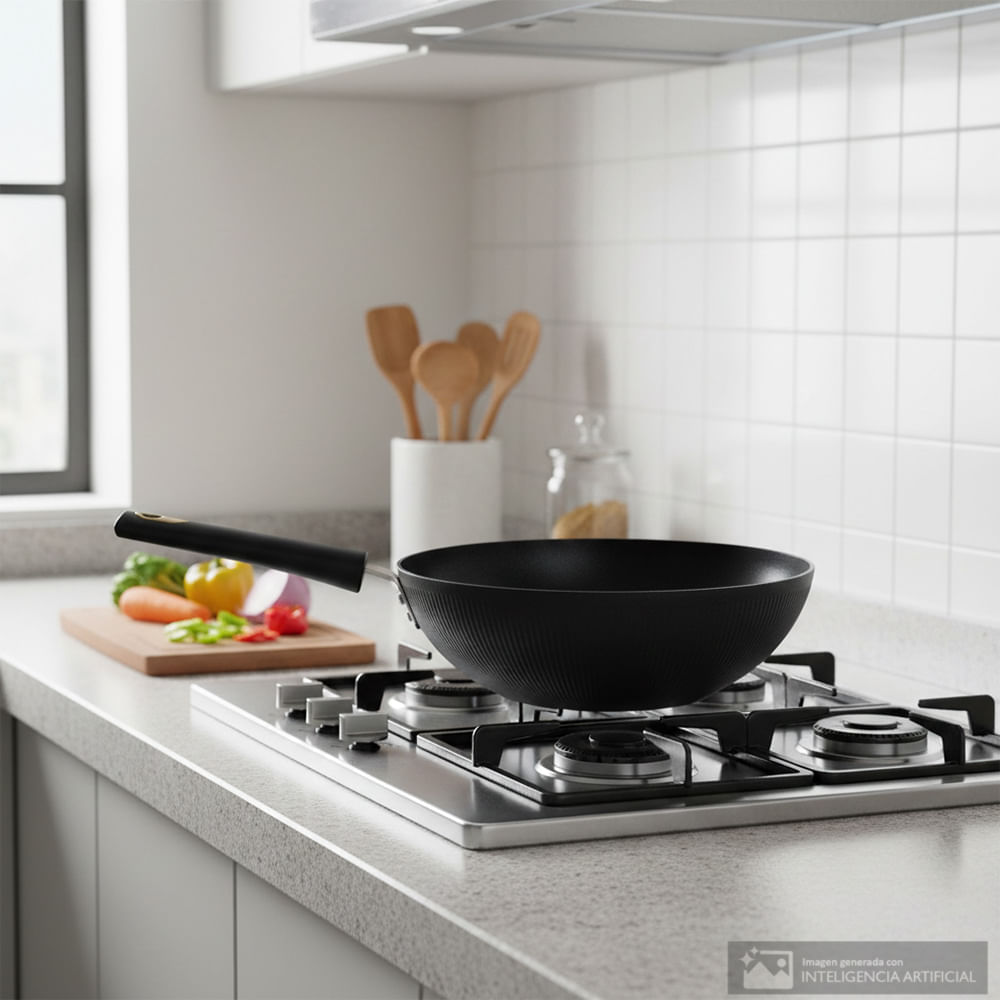 Hamilton Beach Sartén wok de aluminio 28 cm