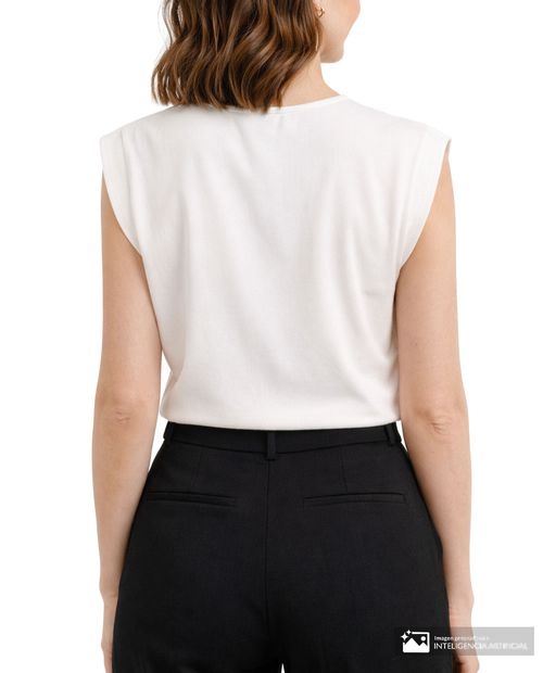 Blusa Vero Moda casual blanca manga corta para mujer