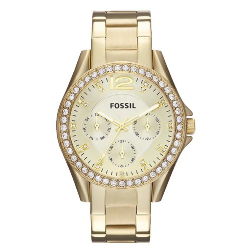 Reloj Fossil análogo de acero dorado para mujer
