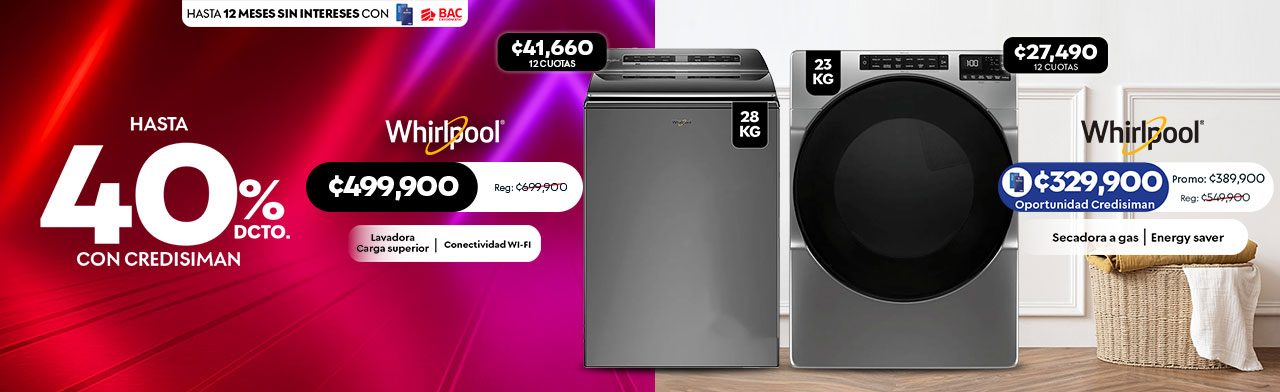Hasta 40% de descuento en línea blanca