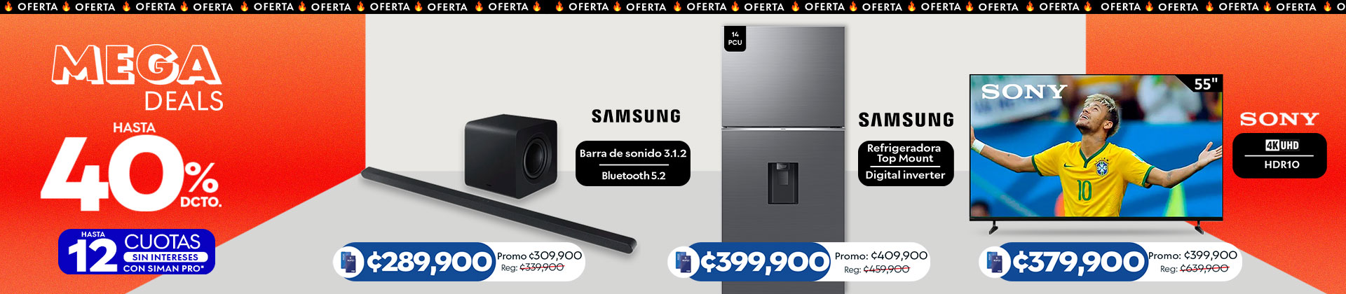 Pantallas, celulares y más