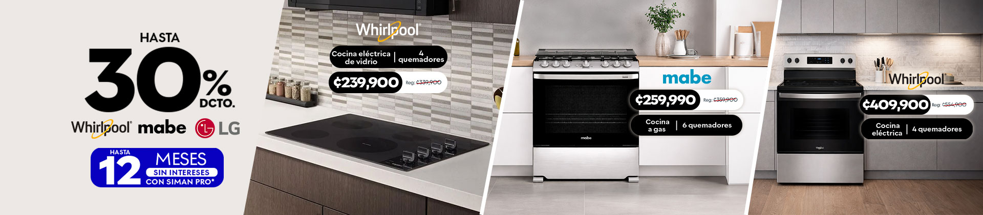 Refrigeradoras, cocinas y más