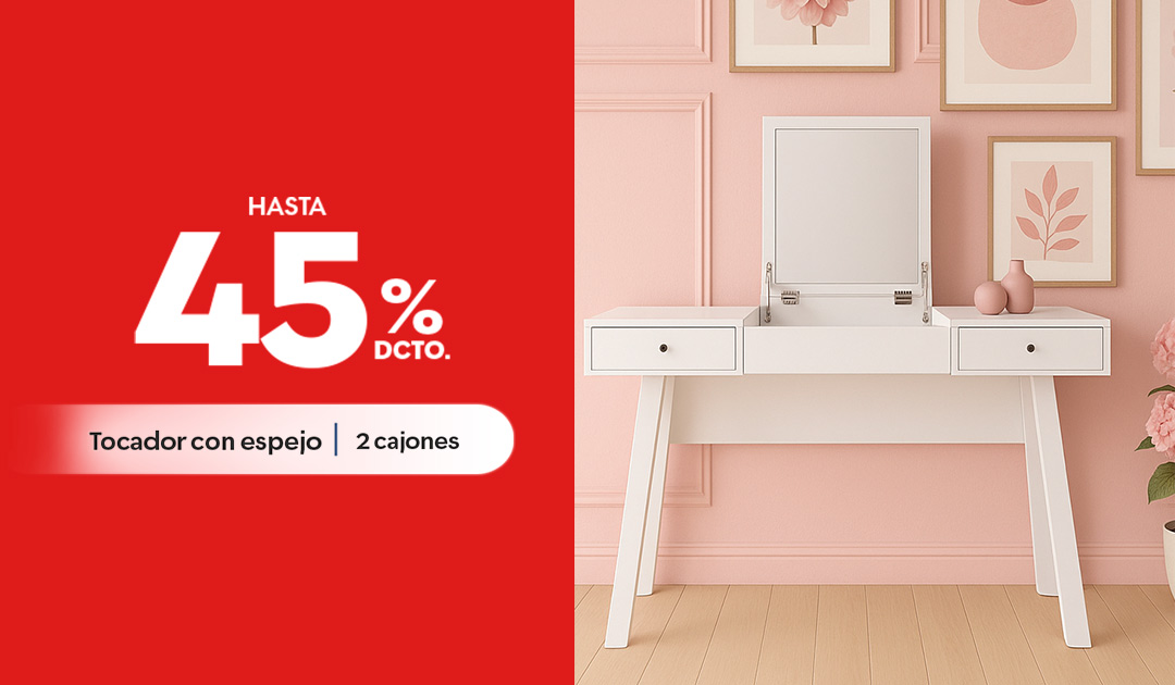 Hasta 45% de dcto en muebles