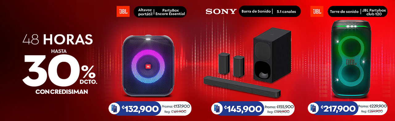 Bocinas, barras de sonido y más