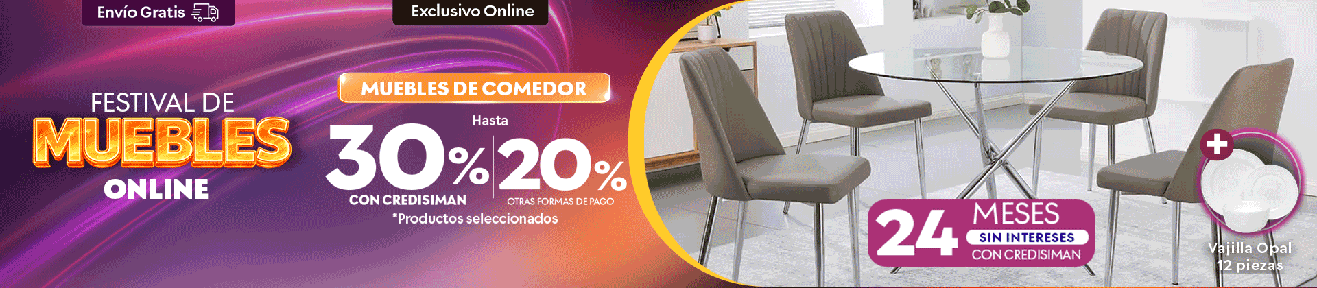 Hasta 30% de descuento en muebles