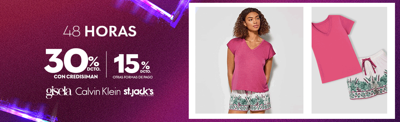 Hasta 30% de dcto en Ropa interior