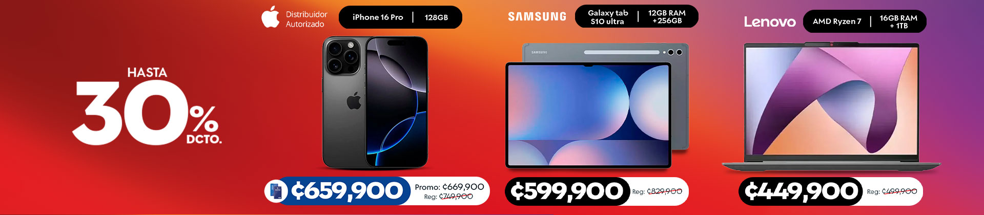 Celulares, laptops y más