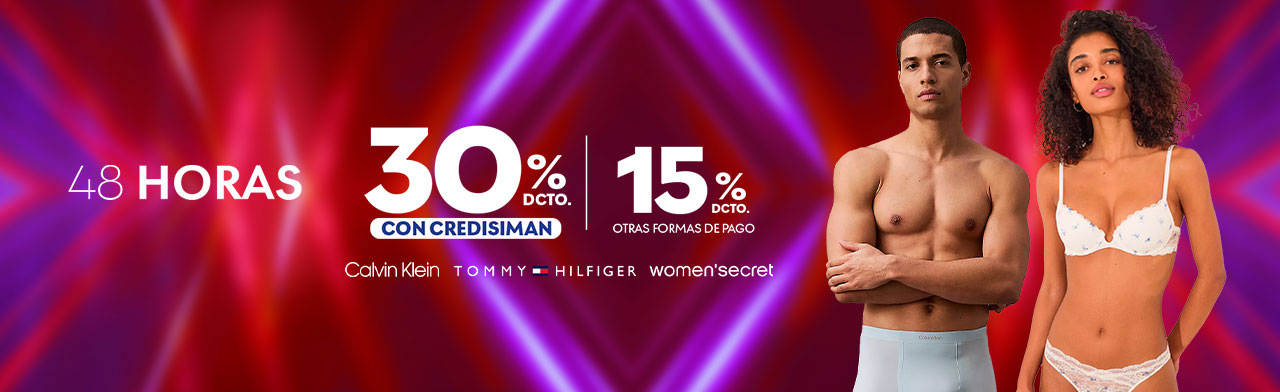 Hasta 30% de dcto en Ropa interior y pijamas
